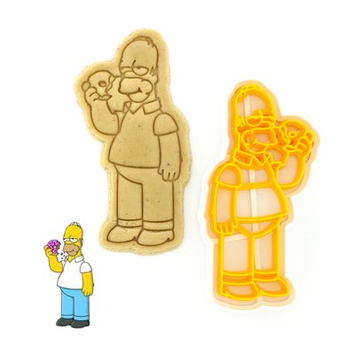 Набір форма та штамп для пряників Homer Simpson (12 х 6 см) 1054 фото