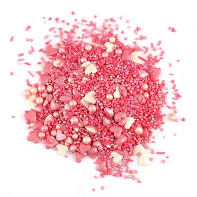 Кондитерська посипка Рожевий мікс (30г +/- 2г) 25116 фото
