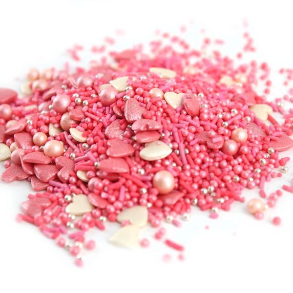 Кондитерська посипка Рожевий мікс (30г +/- 2г) 25116 фото
