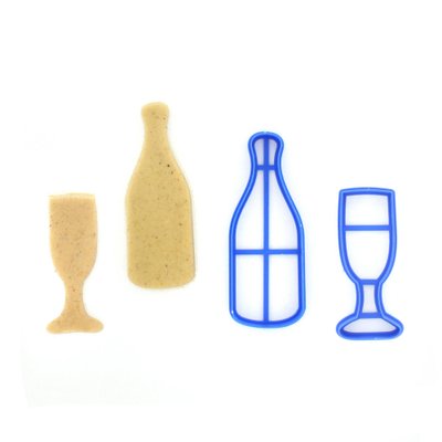 Cutter Свадебный набор "Шампань" (11 х 4 см, 8 х 3,2см) 776 фото